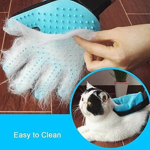 2 in 1 Silicone Pet Brush Glove For Animal Bath Five Finger Deshedding Pet Dog Cat Comb Grooming Glove for Dogs Gentle Efficient