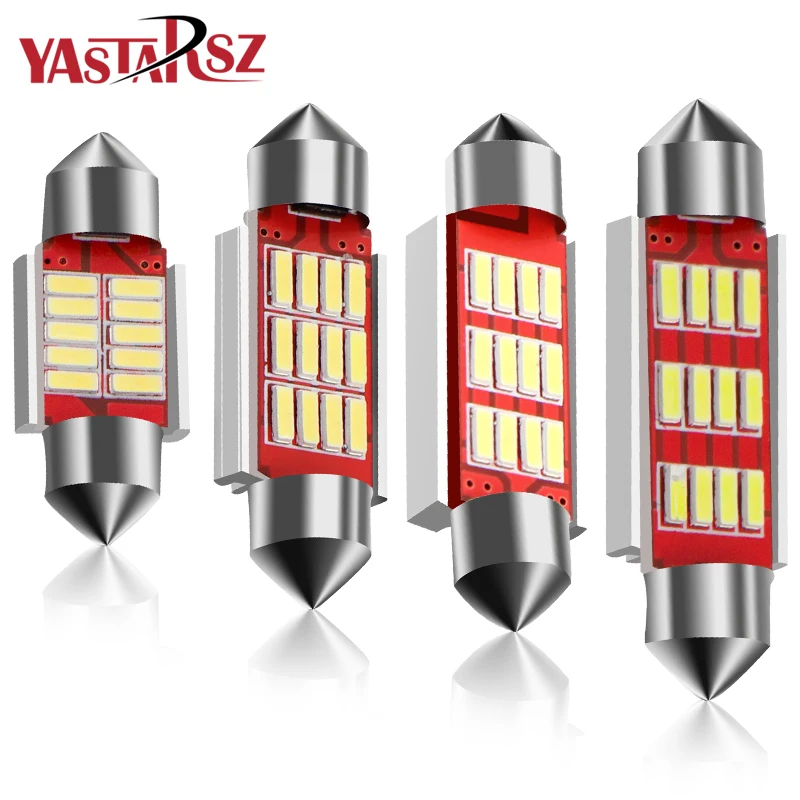 

1pcs Festoon C5W CANBUS 31/36/39/41mm no ERROR FREE 4014 12LED 10Smd Interior Dome Light White/Ice Blue LED SMD reading Bulb 12v