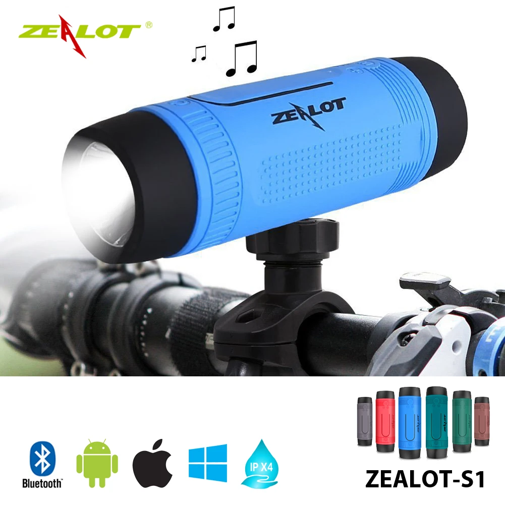 

Free shipping Zealot S1 Wireless Bluetooth Speaker 4000mAh Power Bank Subwoofer Support LED Light Outdoor Portable