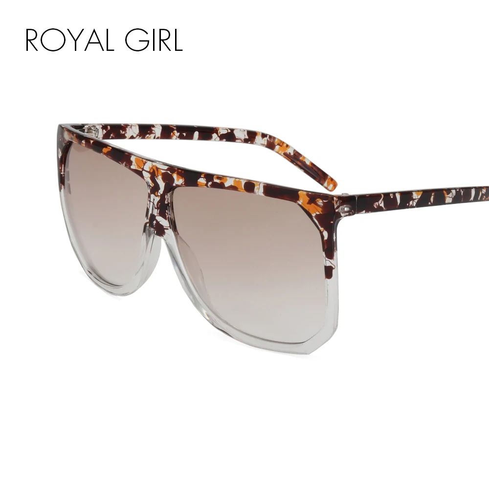 ROYAL GIRL Fashion Woman Sunglasses Men Brand Designer Mirror Oversized