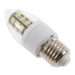 E27 2,5 W 48LED Холодный белый 220 V кукурузы лампа с прозрачной крышкой