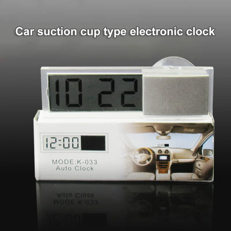 

Home Decor Digital Clock LCD Car Timer Liquid Crystal Display Desk Table Clocks With Suction Cup Car Electronic Clock 1 Pcs