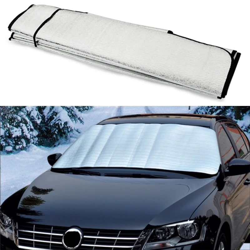 220 x 70cm Car Anti Snow Frost Ice Shield Windshield Cover Car Windscreen Cover Heat Sun Shade