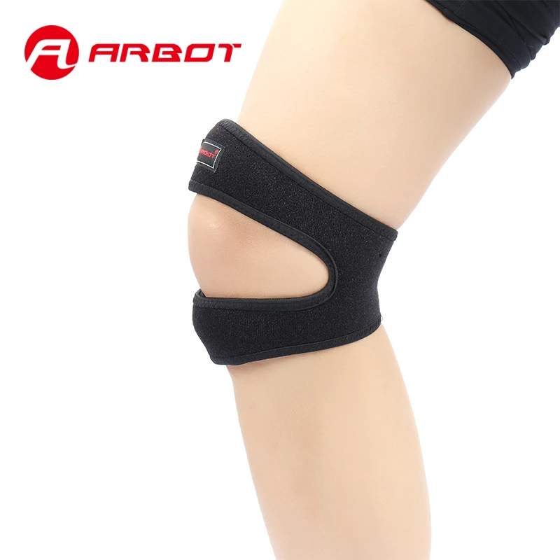 Arbot للتعديل مزدوج مشبك الركبة الرياضة دعم الرضفة الحرس حزام حزام هدفين تشغيل كرة القدم واقية