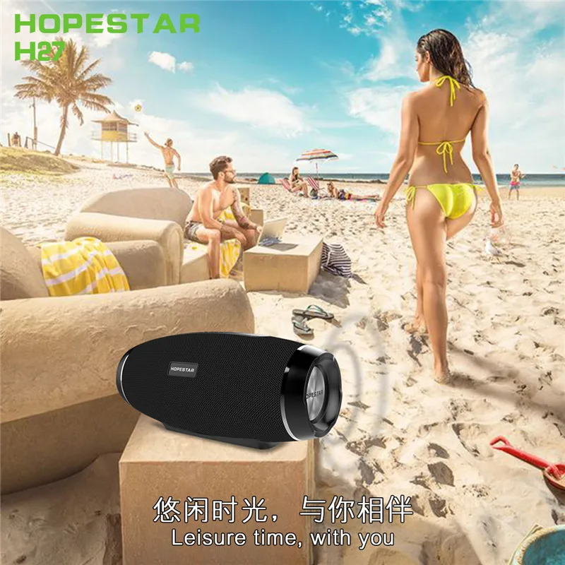 HOPESTAR H27 регби Bluetooth динамик беспроводной мини идеальный звук тяжелый бас стерео музыкальный плеер футбол сабвуфер