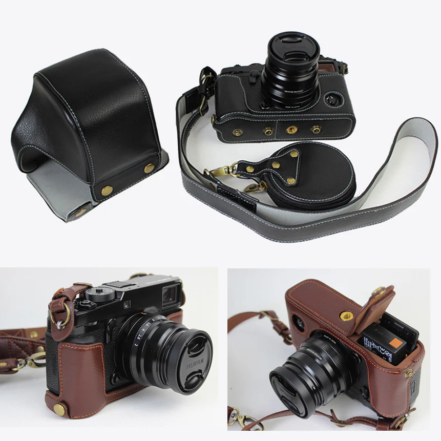 Чехол из натуральной кожи для камеры Fujifilm Fuji X-Pro2 Xpro II XPRO2 портативный чехол с отверстием батареи