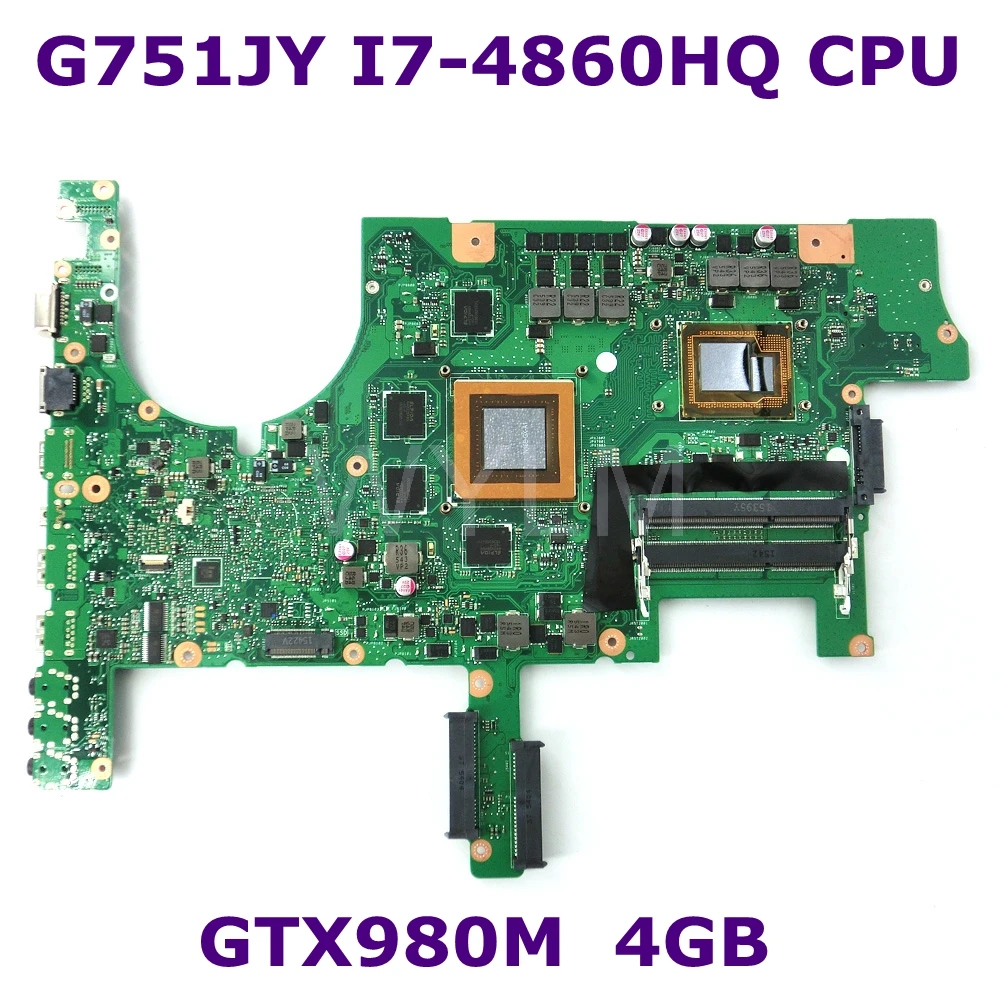 G751JY MAIN_BD._0M/I7-4860HQ/كما غيفورسي GTX980M 4 GB اللوحة ل ASUS G751J G751JY اللوحة المحمول HM86 DDR3 100% اختبار