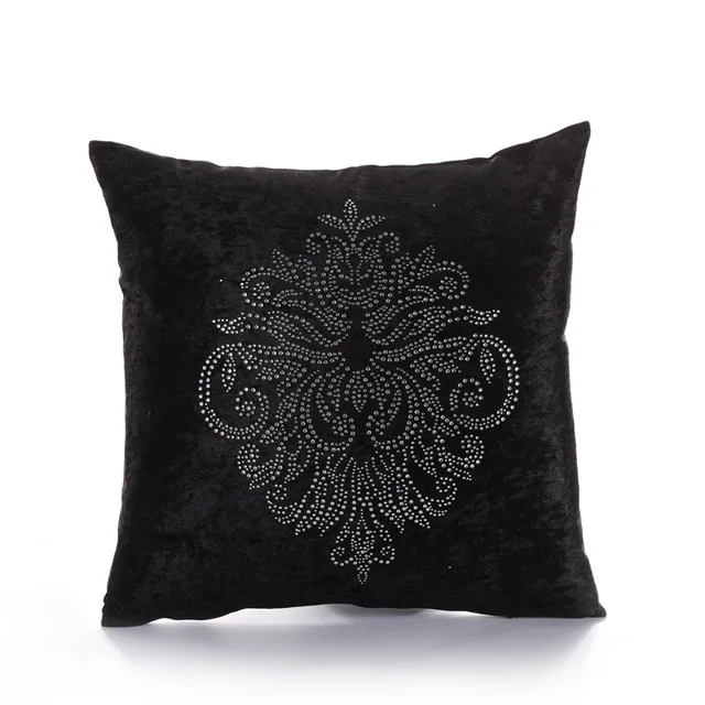 Velvet Rhinestone Floral Cushion Cover 40 40 40 Square Luxury Fascinating Rhinestone Decorative Pillows Velvet Rhinestone Floral Cushion Cover 40 40 40 Square Luxury Fascinating Rhinestone Decorative Pillows