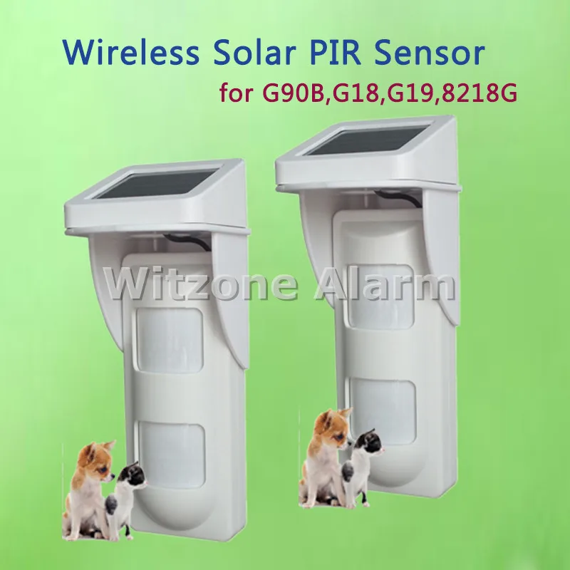 WIFI Alarm G90B Outdoor Motion Sensor Solar Powered External Weatherproof Pet Friendly PIR Detector with 2 PIR WIFI Alarm G90B Outdoor Motion Sensor Solar Powered External Weatherproof Pet Friendly PIR Detector with 2 PIR