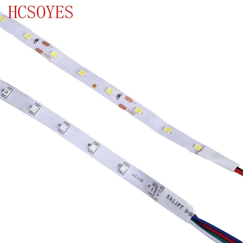 (5 м/рулон) DC12V 3528 SMD 60 светодиодов/м не Водонепроницаемый одноцветный RGB