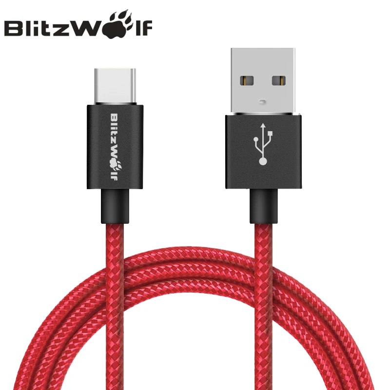 BlitzWolf USB Type C Cable 0.9m 1.8m 2.5m Fast Charging Data Cable Type C USB Charger Cable For Xiaomi For Huawei Type C Phones|cable for|cable 1mcharger cable - AliExpress