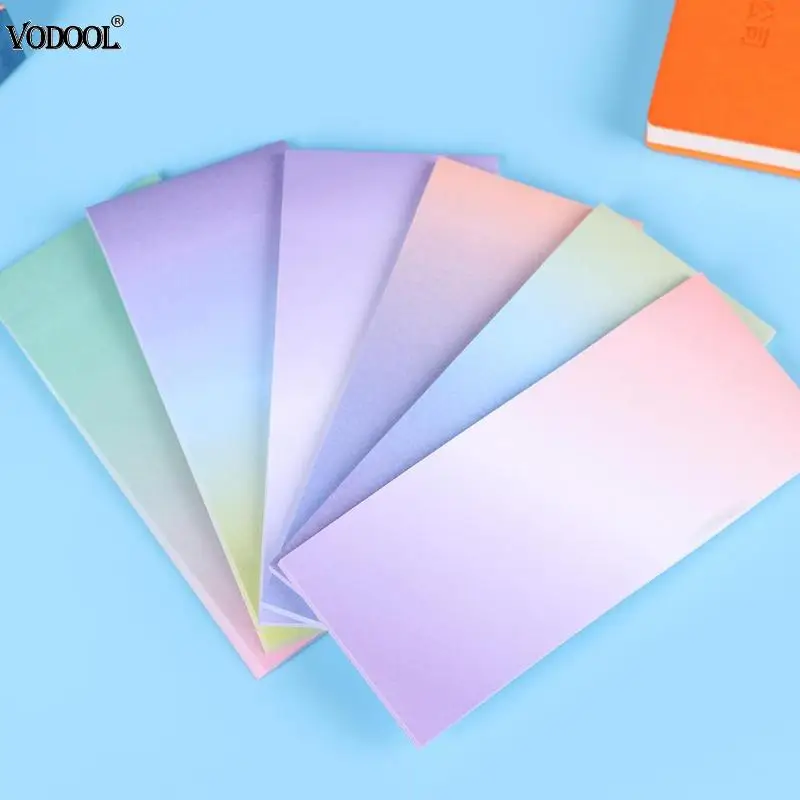 VODOOL Корея 40 листов милый блокнот для заметок длинные тонкие наклейки Скрапбукинг Стикеры для заметок Наклейки для декора школьный подарок случайный цвет