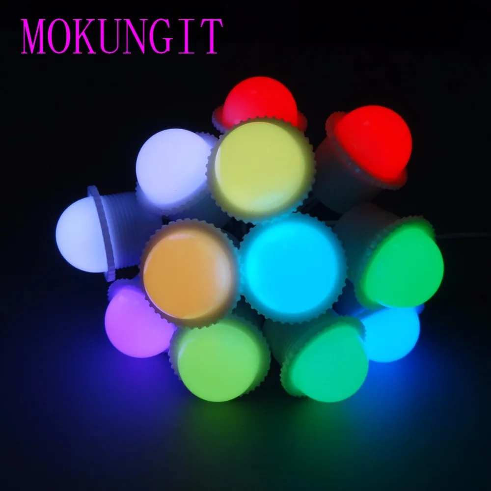 300 шт. WS2811 D26 26 мм пикселей светодиодное освещение 3 шт. 5050 SMD RGB светодиодов IP68 полноцветного светодиодные лампы точки три крышки DC12V