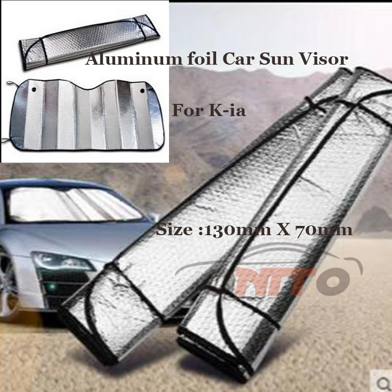 Top 1pcs /lot Aluminum foil Car Sun Visor Auto Visor Front sunshade For