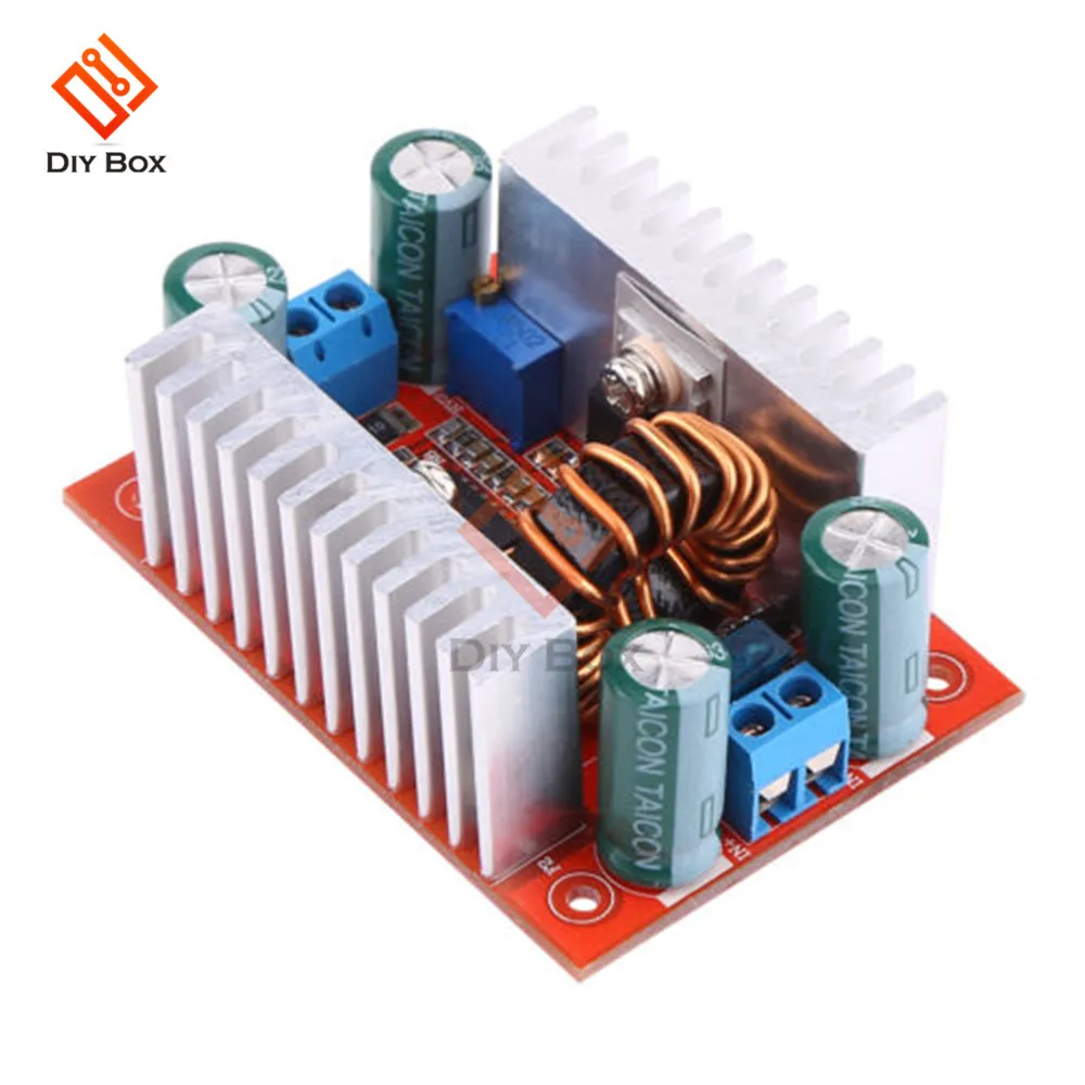 400W 15A DC-DC повышающий преобразователь постоянного тока Step Up трансформаторный источник энергии Напряжение регулятор постоянного Мощность теплоотвод 8,5 с v-образным вырезом с алюминиевой крышкой, 50В для 10-60V