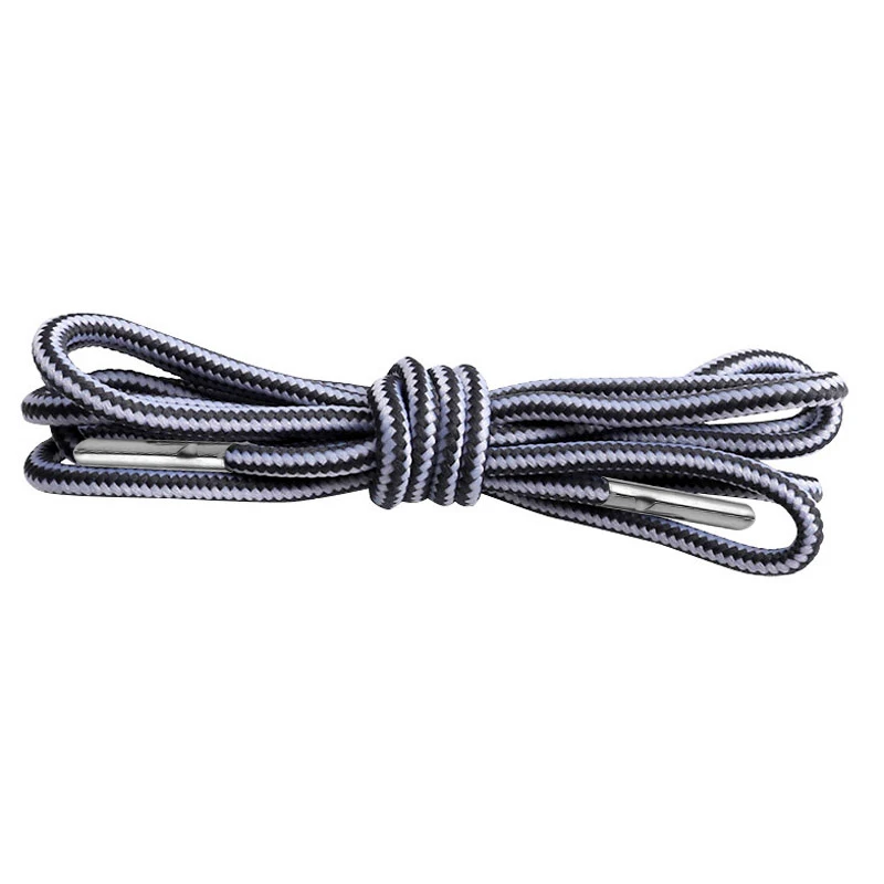 1 Pair Thick Round Laces Tooling Martin Boot Polyester Cotton Colored Striped Sport Shoelaces Male Outdoor High-grade Metal Head 1 Pair Thick Round Laces Tooling Martin Boot Polyester Cotton Colored Striped Sport Shoelaces Male Outdoor High-grade Metal Head