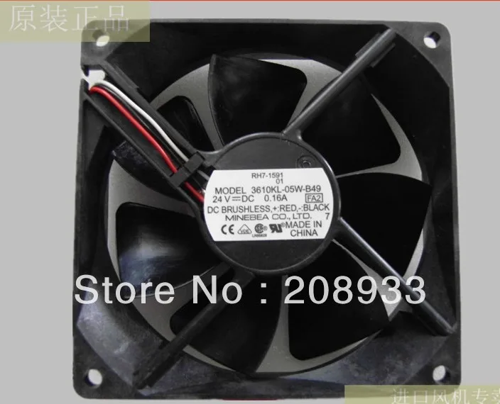 

For NMB 9025 9CM double ball inverter IPC fan 3610KL-05W-B49 24V 0.16A+cooling fan