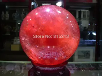 

ddh001049 beautiful Melting red quartz crystal sphere ball