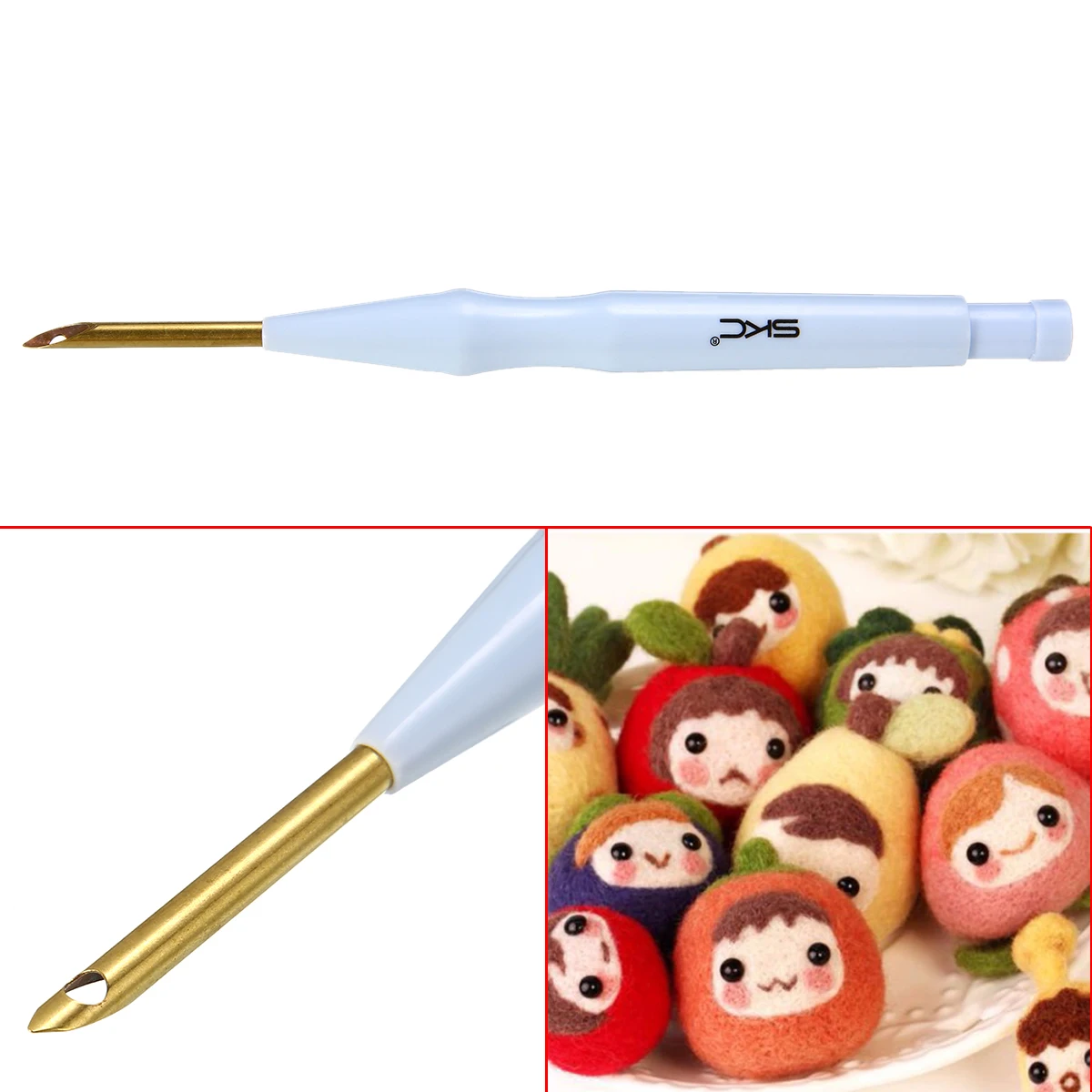 

1pc Adjustable Punch Needle Sewing Embroidery Stitching Needles Threader Guide DIY Craft Tool Durable Weaving Accessories