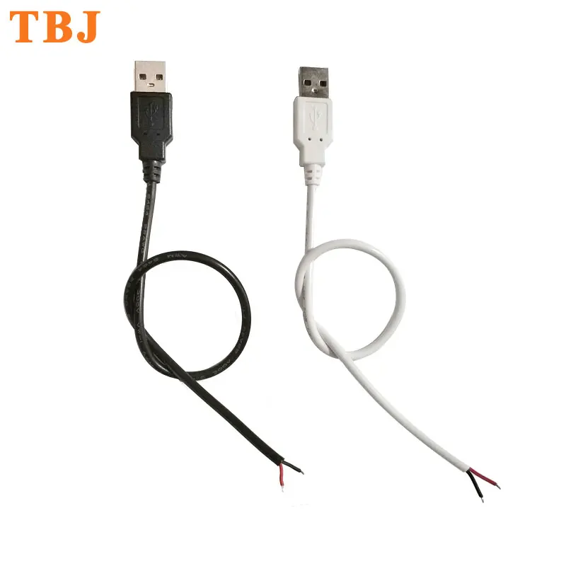 22AWG 30 см 50 см 1 м 2Pin провод USB разъем DIY USB Соединительный кабель для одного цвета 5050 3528 5730 гибкий светодиодный светильник