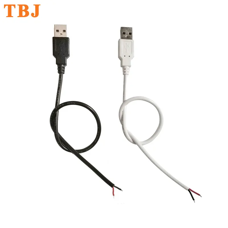 

22AWG 30cm 50cm 1m 2Pin Wire USB Connector DIY USB Connect Cable for Single Color 5050 3528 5730 Flexible LED Strip light