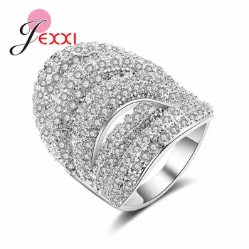 

Delicate Multilayer Cubic Zircon Ring White Color Top Selling 925 Sterling Silver Brand Jewelry for Women Wedding Party