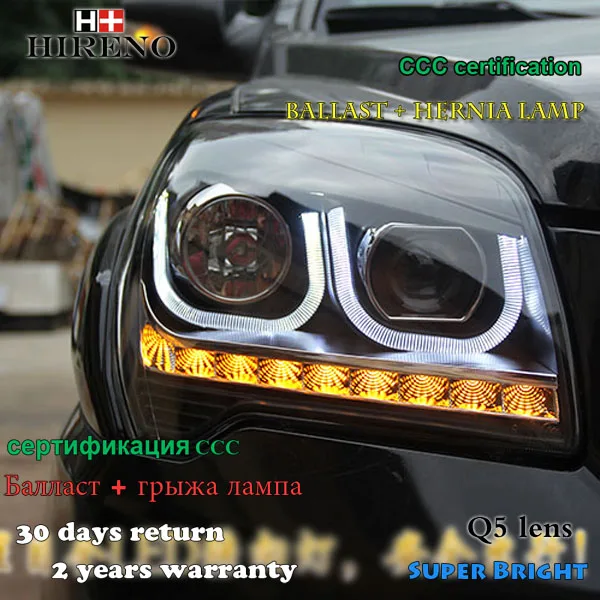 Hireno Headlamp for 2007 2017 KIA Sportage Headlight Assembly LED DRL