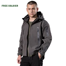 FREE SOLDIER outdoor camping instant waterproof windbreaker softshell jacket men's coat thermal outwear clothing large US size