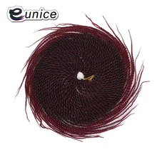 Продукты для волос Eunice твист крючком волосы для наращивания 1-6Packs плетеные косы Омбре Сенегальские вьющиеся волосы 1" 26 прядей