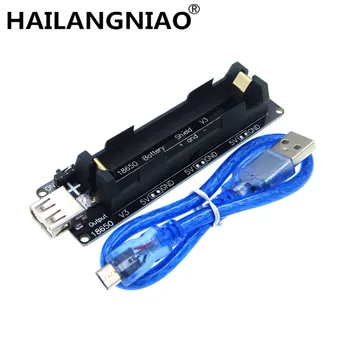

ESP32 ESP32S For Wemos For Raspberry Pi 18650 Battery Charge Shield Board V3 Micro USB Port Type-A USB 0.5A For Arduino Charge