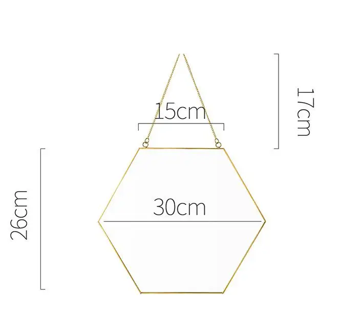 Зеркало для макияжа геометрической формы, Золотое Латунное шестигранное зеркало, зеркало для ванной комнаты, украшение дома, простой стиль - Цвет: M