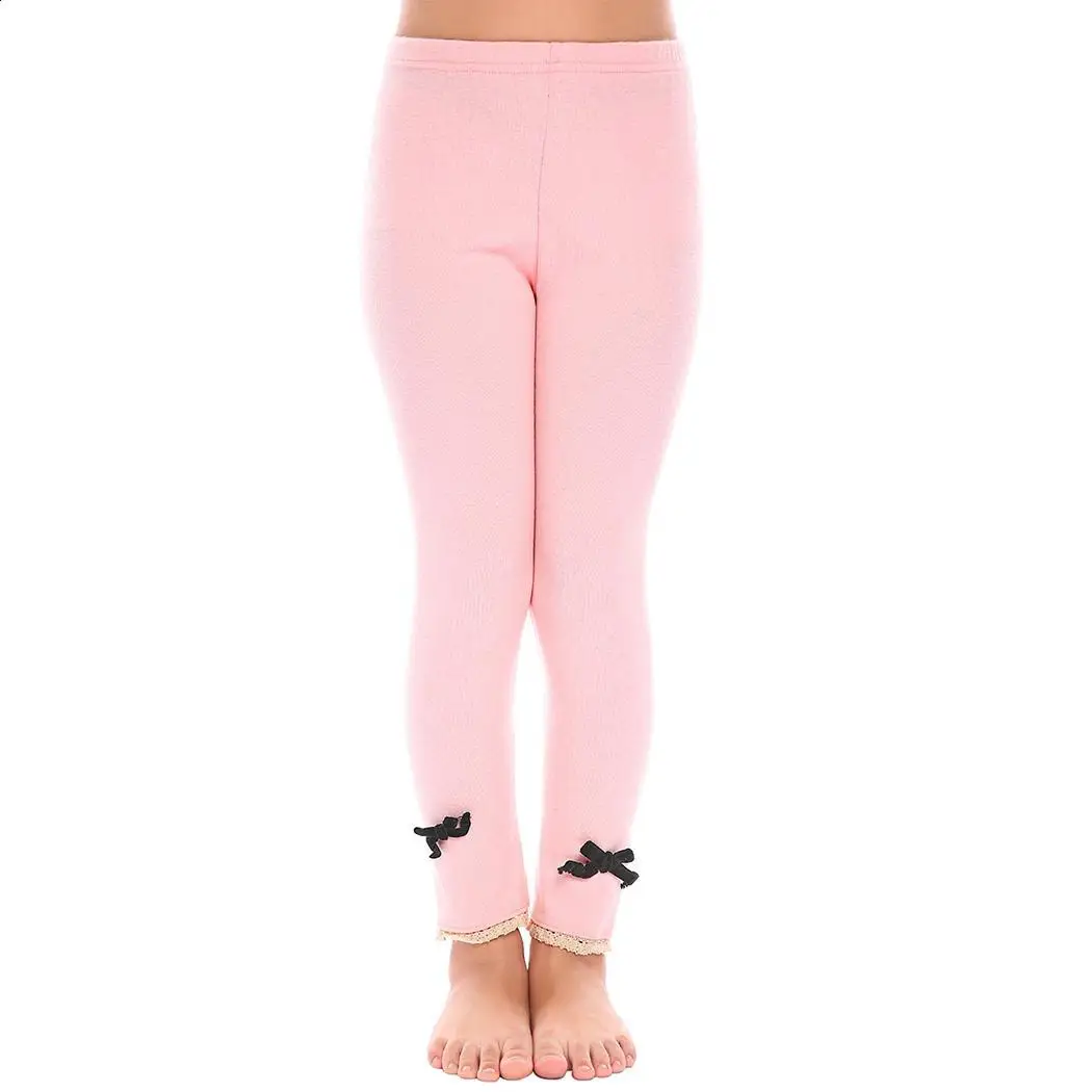 Long Pants For Kids Girl Lace trimmed Solid Leggings Child Legging For Baby Girlin Leggings