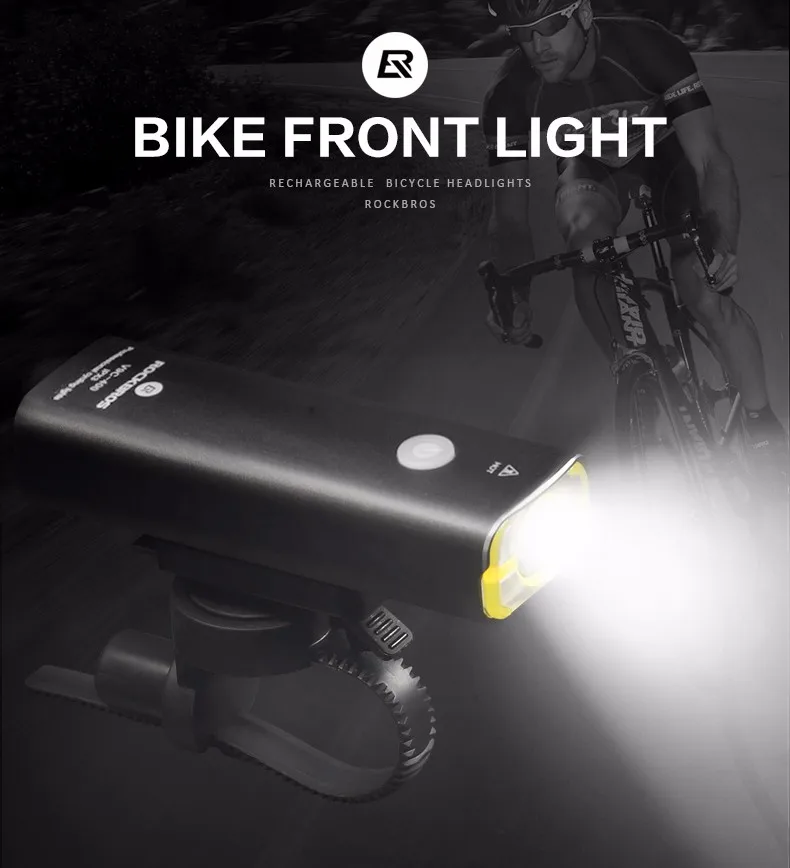 Excellent Rockbros Bicycle Light Rechargeable Led Bike Light for Night Light Handlebar Headlight Front Bicycle Lamp Bicycle Accessories 35 9