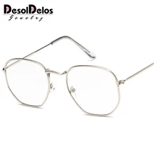 Винтажные прозрачные оправа солнцезащитных очков для женщин и мужчин ретро оптические очки оправа мужские шестигранные солнцезащитные очки линзы de sol mujer
