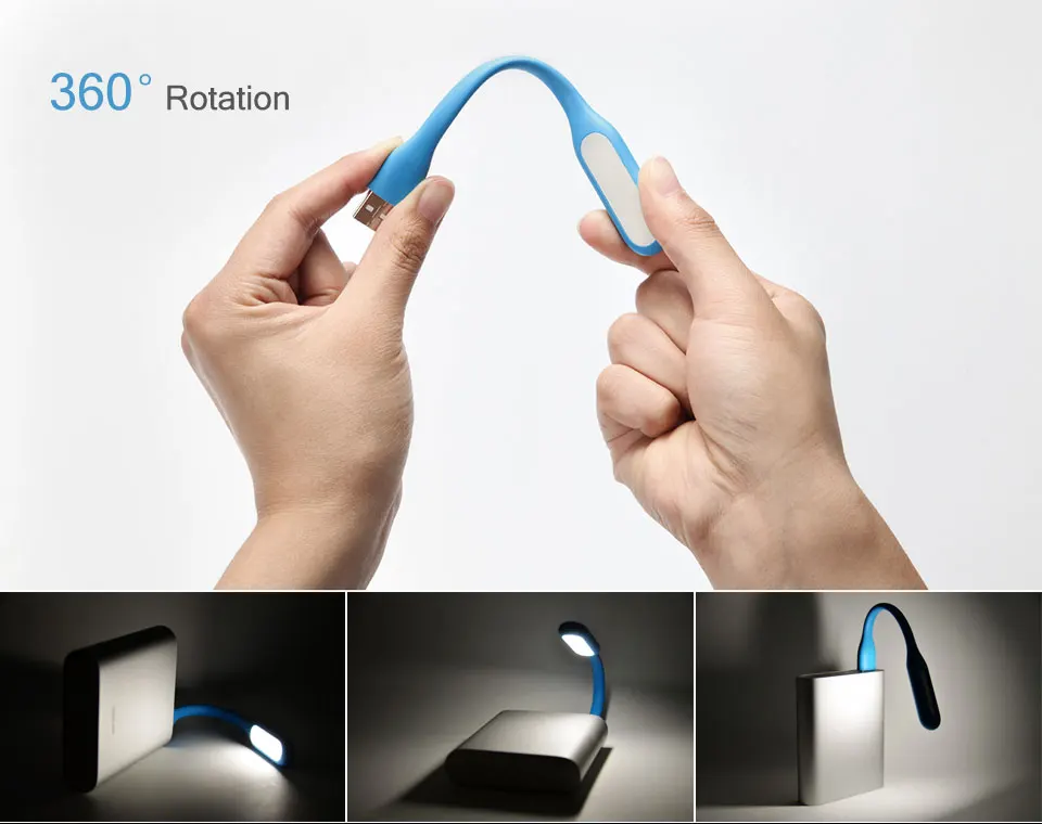 Портативная настольная лампа USB, Светодиодный настольный светильник, Настольный светильник, регулируемый, гибкий, заряжаемый от ПК, внешний аккумулятор для ноутбука, для чтения, защита глаз