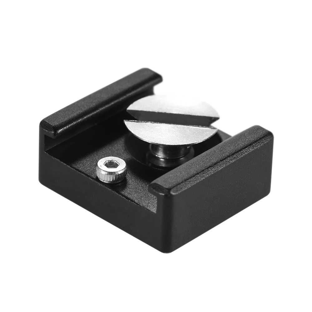 

Andoer Cold Shoe with 1/4" Mounting Screw Mount Adapter Base Bracket for DSLR Camera Cage Flash LED Light Microphone