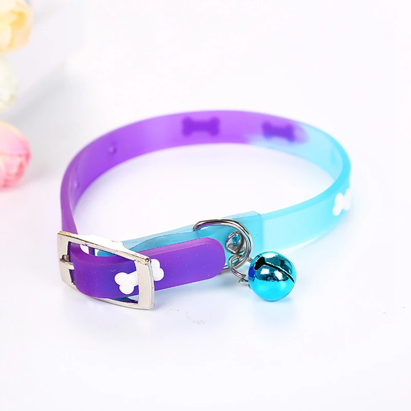 

Puppy Cat Collar Pet Dog Collar Cute Color Matching Three-dimensional Print Shape Pet Traction With Bell Pet Dog Cat Jewelry
