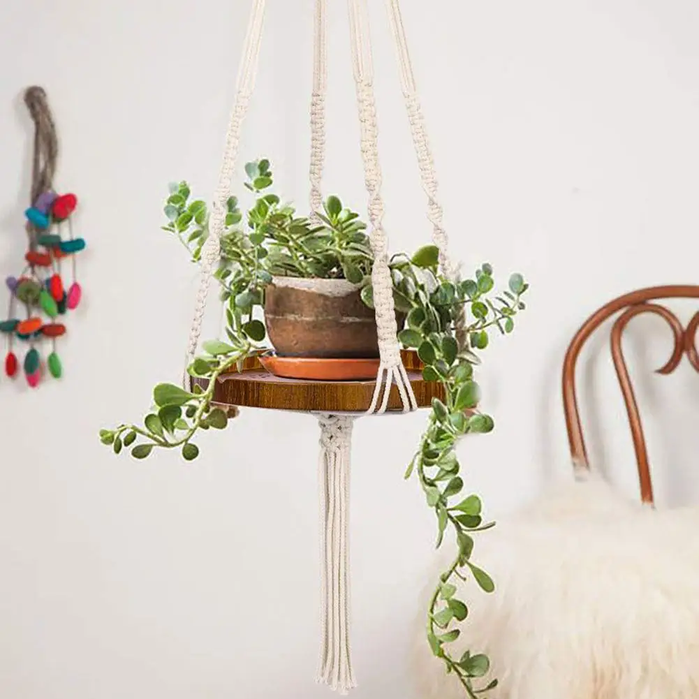 Boho Chic кружево держатель для растений вешалка Крытый Подвесной цветочный горшок декоративный горшок держатель, красивый в форме цветка в богемном стиле украшения дома