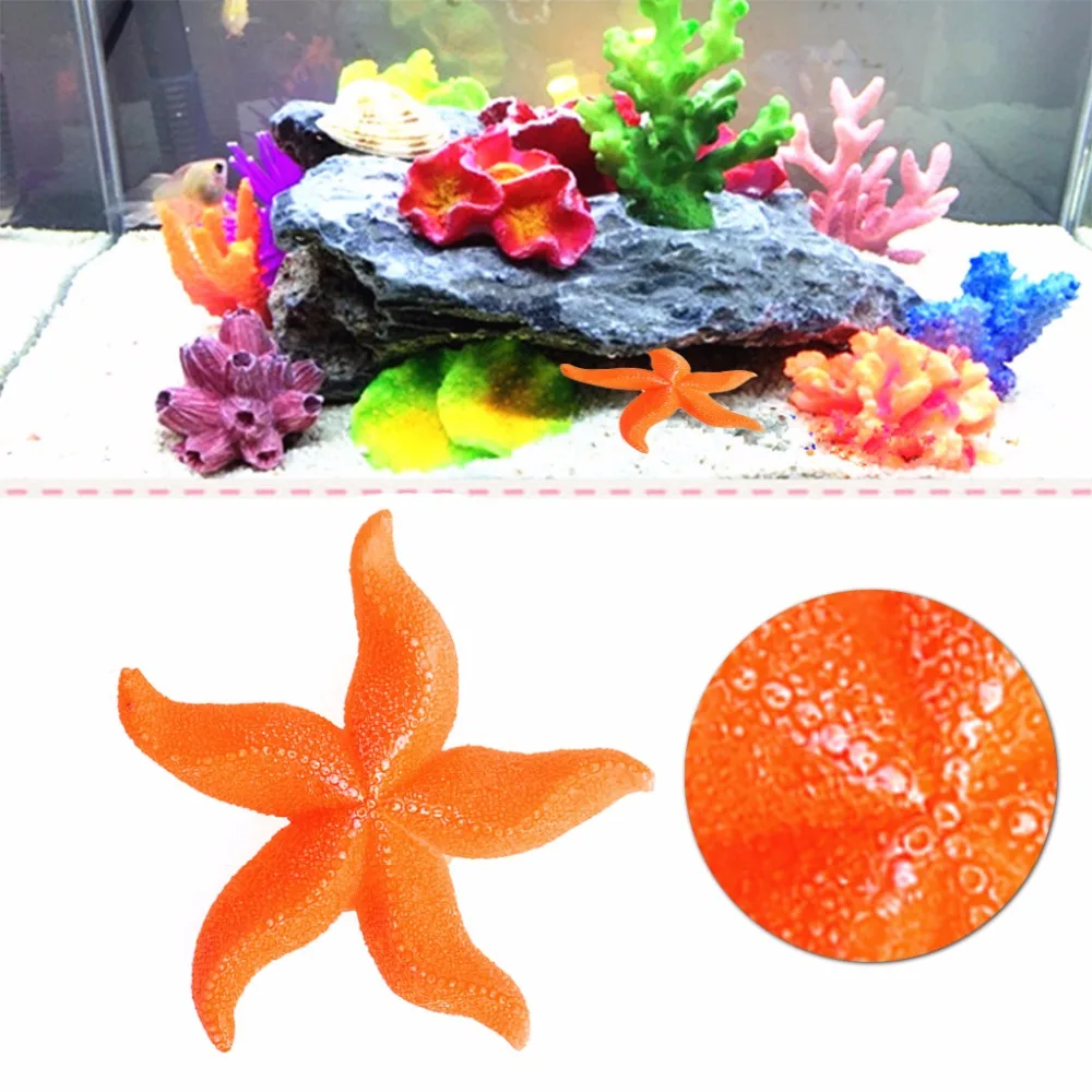 Aquarium Fish Tank Landscape Sea Artificial Coral Starfish Ornament