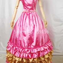 Дешевые розовые модные викторианская Лолита Принцесса Вечерние платья Marie Antoinette королевская королева атласное платье Belle период Бальные платья