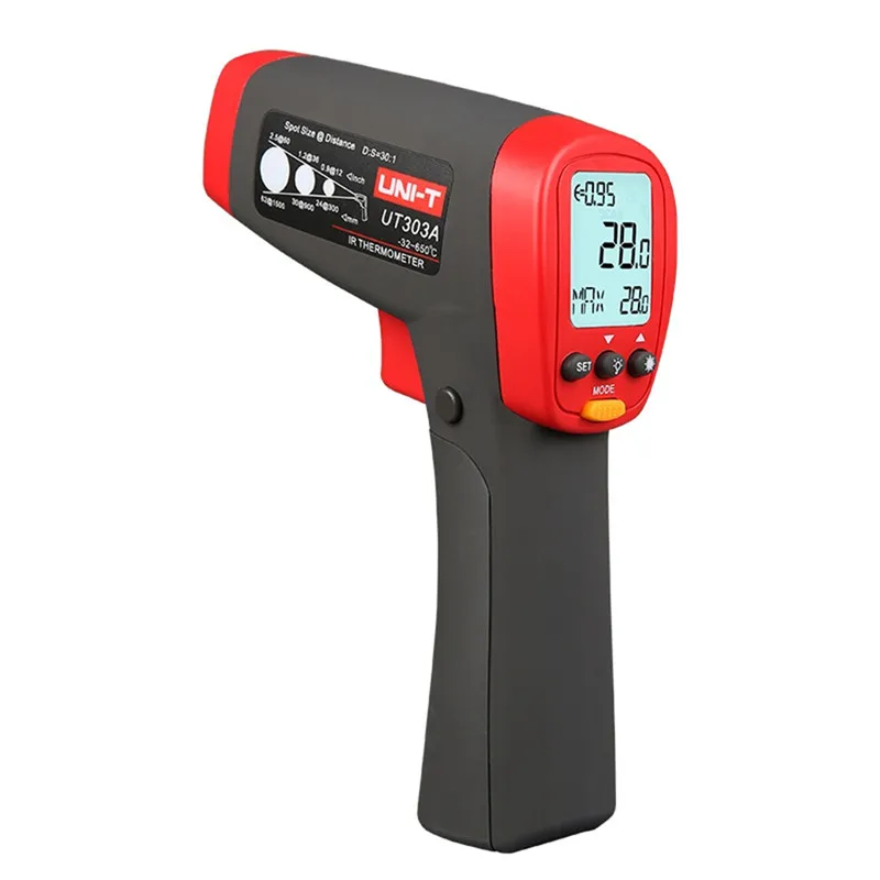 

UNI-T UT303A Infrared thermometer Non Contact Laser Gun Infrared IR Thermometer -32C -650C C/F handheld industrial pyrometer New