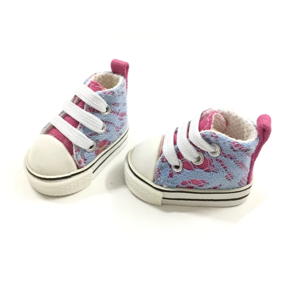 

BEIOUFENG 5CM Causal Canvas Shoes with Lace,Mini Doll Boots Sneakers Shoes for Puppet Doll,Cute Slipper Shoes 1/6 BJD Doll Shoes