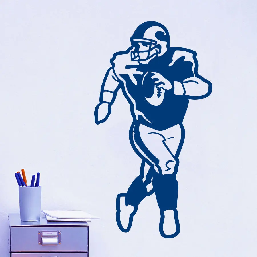 

Wall Decals Sport American Football Footballer Vinyl Sticker Home Decor