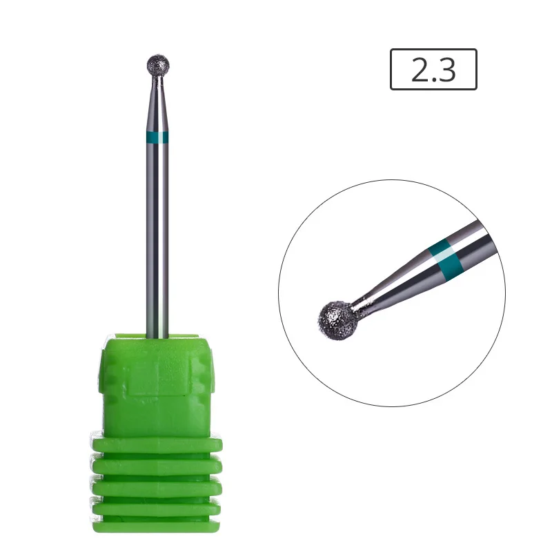 Электрическая Пуля для ногтей сверло 3/3" сталь зеленая пилка для ногтей сверло Замена Маникюрный Инструмент для полировки ногтей - Цвет: 2.3