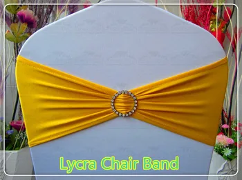 

1/2--With Round Diamond Buckle--Spandex/Lycra/Expand Chair Bands/Chair cover sashes For Wedding Party Banquet Decorations