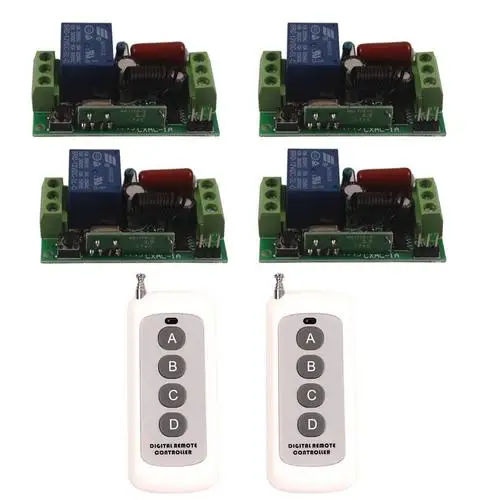 2X Control 315MHz Sleeplion 110V 4Way 100M переключатели дистанционного управления универсальный пульт дистанционного управления беспроводной переключатель 110V 220V 315/433MHz передатчик - Цвет: 2X Control 315MHz