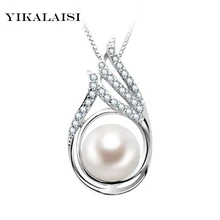 YIKALAISI 925 стерлингового серебра ювелирные изделия из жемчуга натуральный пресноводный жемчуг ожерелье принцессы подвески для женщин