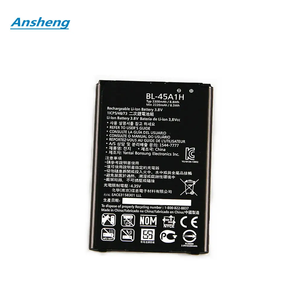 

Original 2300mAh BL-45A1H Battery For LG K10 LTE F670L F670K F670S F670 Q10 K420N Mobile Phone