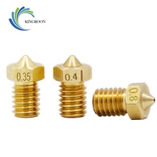 5 pcs/lot V5 V6 Buse 0.2 0.25 0.3mm 0.35 0.4mm 0.5 0.6 0.8 1.0 Partie Cuivre 1.75mm Filament M6 Fileté En Laiton 3D Imprimantes Pièces(China)