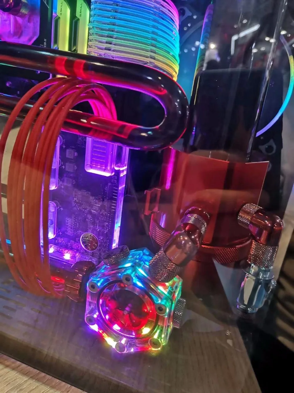 Bykski акриловый расходомер 6 Way G1/4 резьба 5V GND светильник для AURA охлаждающий фильтр